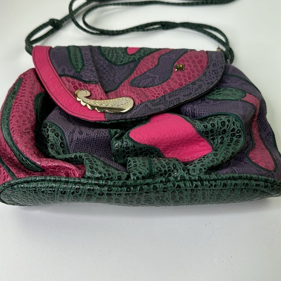 Vintage Nas Alentino Retro Multi-Colour Crossbody Purse - Picture 3 of 14